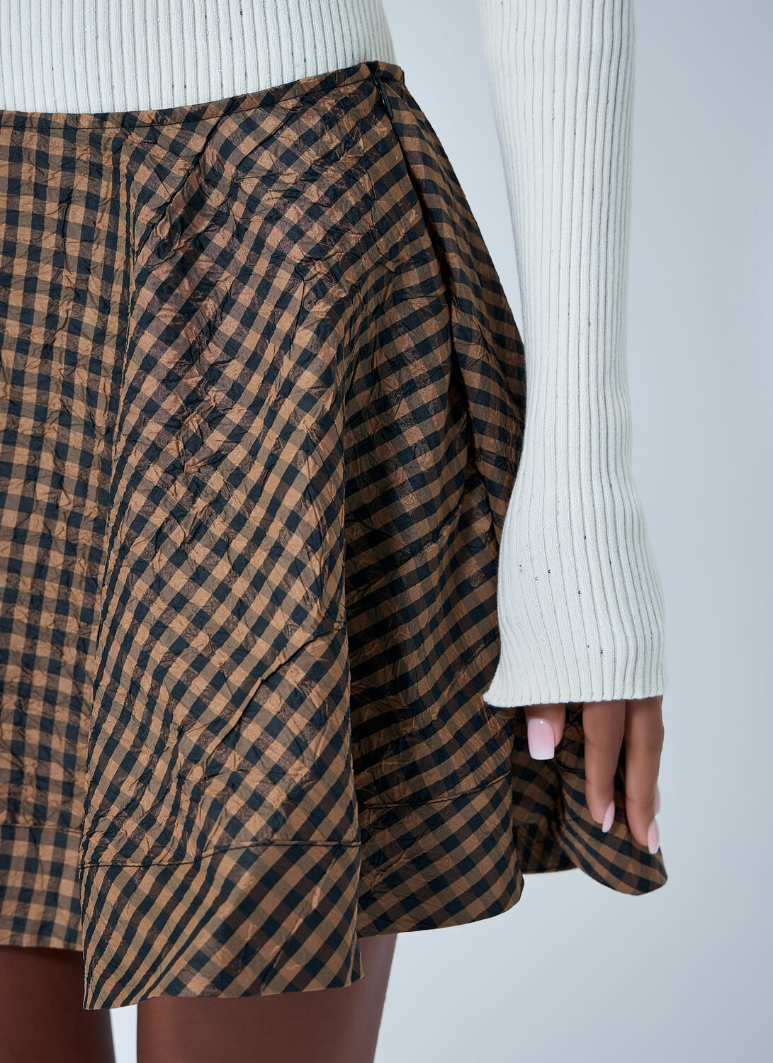 GANNI Check Mini Skirt