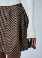 GANNI Check Mini Skirt