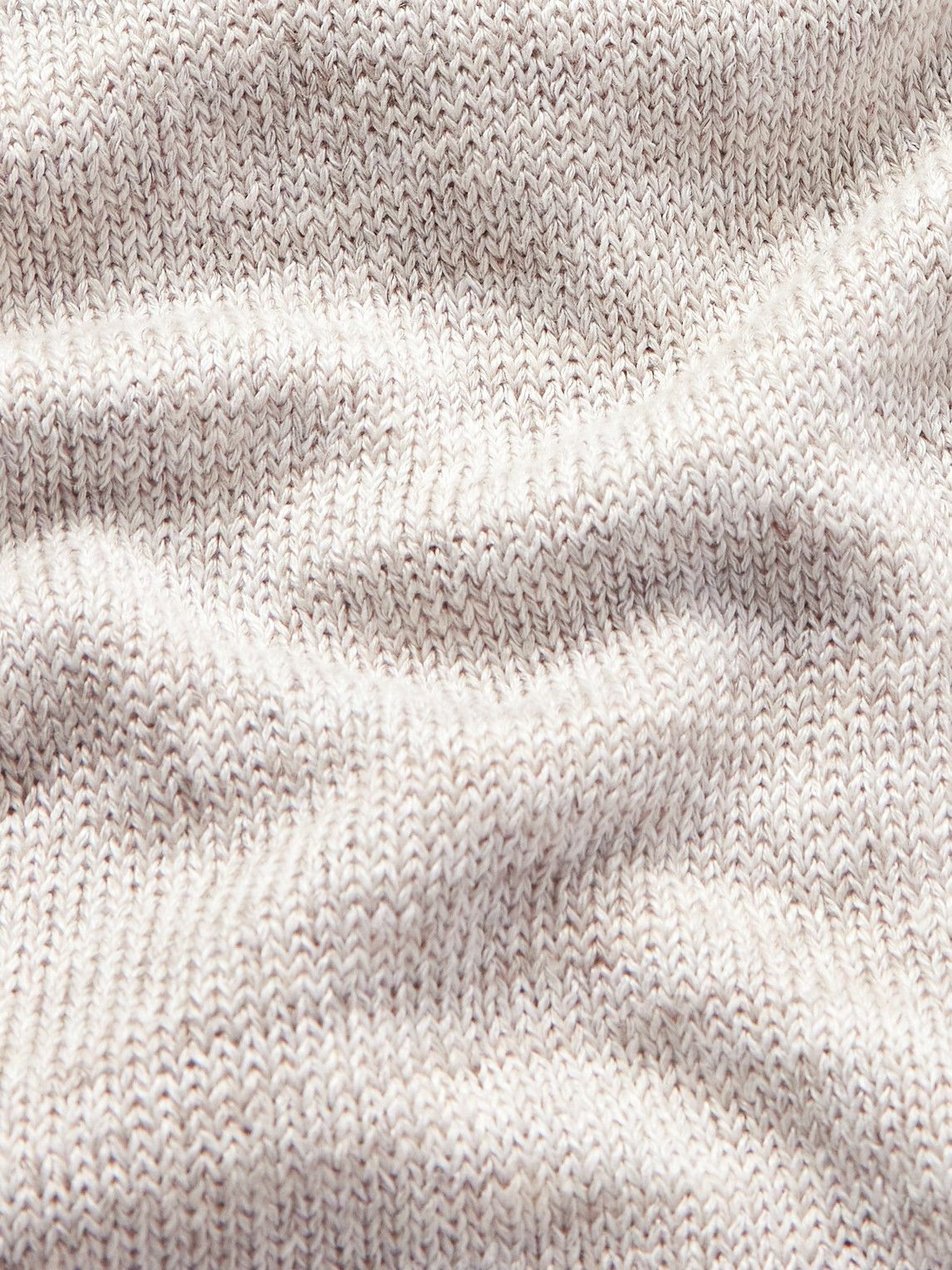 Inis Meáin - Knitted Linen Polo Shirt - Gray Inis Meáin