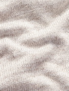 Inis Meáin - Knitted Linen Polo Shirt - Gray