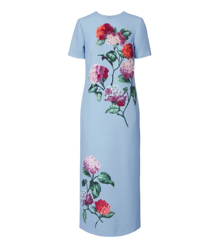 Photo: Carolina Herrera Embellished floral-appliqué midi dress