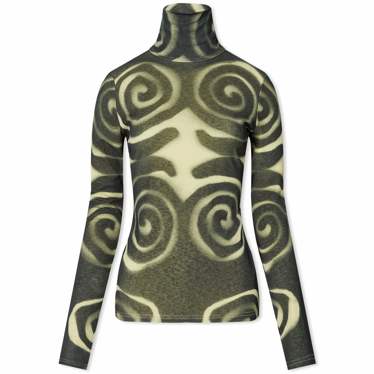 Nanushka Women's Long Sleeve Josa Sprial Top in Spiral Spray