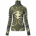 Nanushka Women's Long Sleeve Josa Sprial Top in Spiral Spray