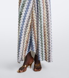 Missoni Lamé gathered maxi dress