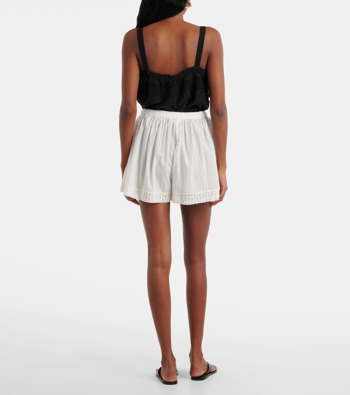 Ulla Johnson Isla crochet-trimmed cotton shorts