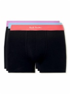 Paul Smith - Three-Pack Stretch-Cotton Jersey Boxer Briefs - Black
