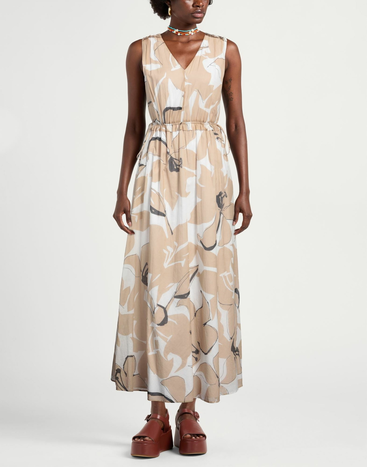 Peserico Womens Maxi dress Sand