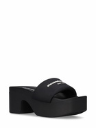 ALEXANDER WANG - 85mm Aw Padded Nylon Platform Slides