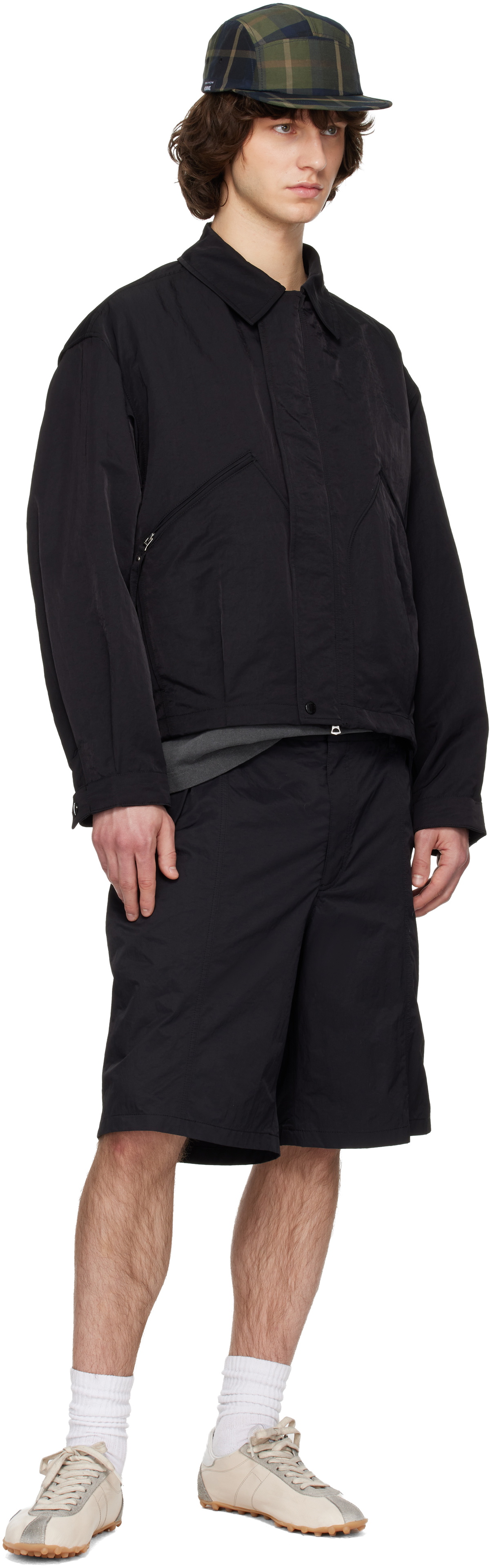 Solid Homme Black Nylon Military Blouson Jacket