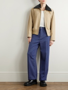 Bottega Veneta - Wool and Cotton-Blend Drill Trousers - Blue