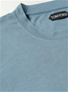 TOM FORD - Lyocell and Cotton-Blend T-Shirt - Blue