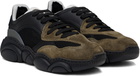 Moschino Black & Khaki Teddy Sneakers