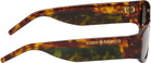 Casablanca Brown Rectangular Sunglasses