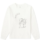 Bode Men's Embroidered Pony Sweatshirt in Cream