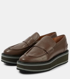 Clergerie Bahati leather platform loafers