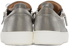 Giuseppe Zanotti Silver Frankie Sneakers