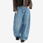 ST. Agni Women's Mid Rise Balloon Jeans in 90S Blue