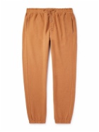 SAINT LAURENT - Tapered Cotton-Jersey Sweatpants - Orange