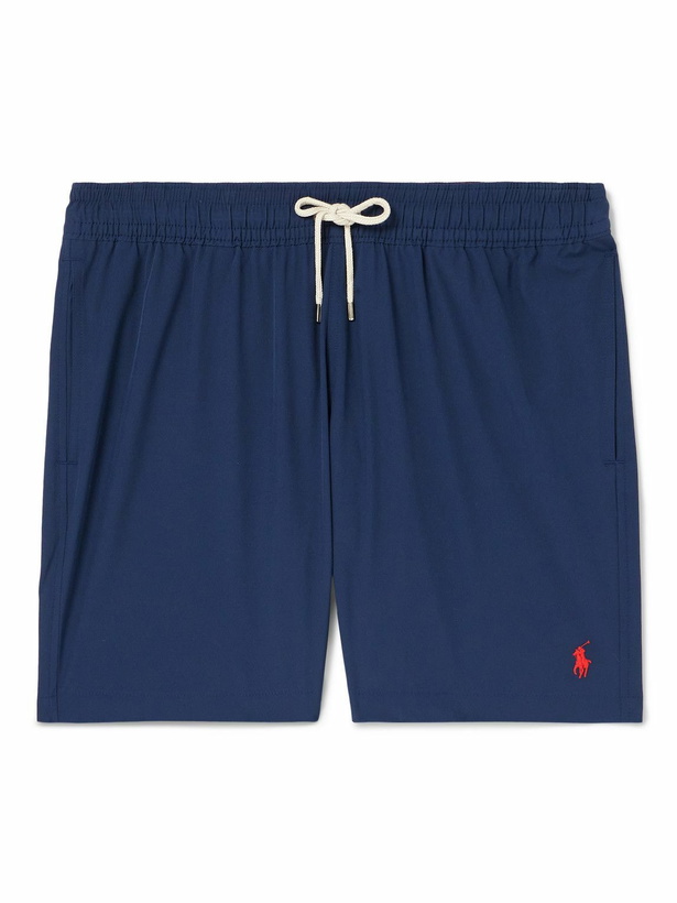 Photo: Polo Ralph Lauren - Traveler Straight-Leg Mid-Length Swim Shorts - Blue