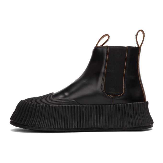Jil Sander Black Lugged Sole Boots Jil Sander