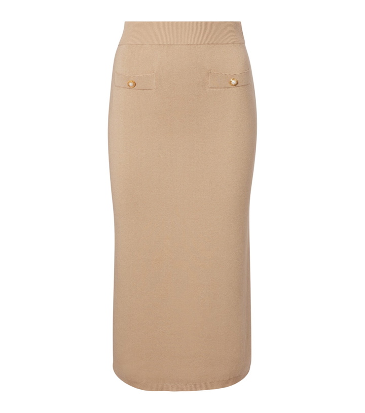 Photo: Alessandra Rich Cotton and cashmere pencil skirt