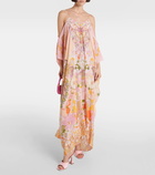 Camilla Printed embellished silk kaftan