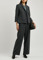 Vince Belted Wide-leg Trousers Grey