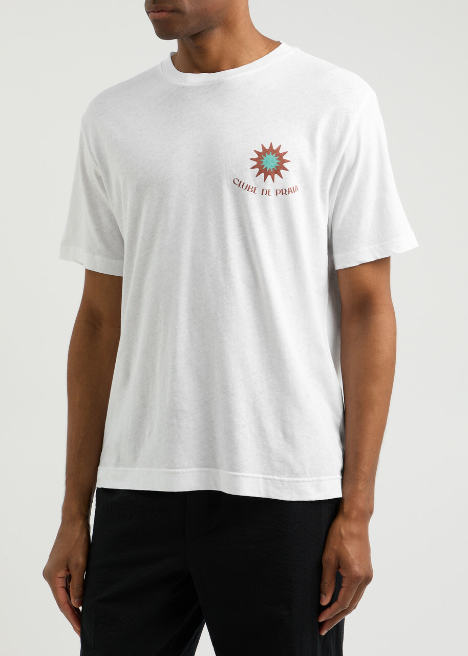 Frescobol carioca Dinis Clube De Praia Cotton T-shirt White