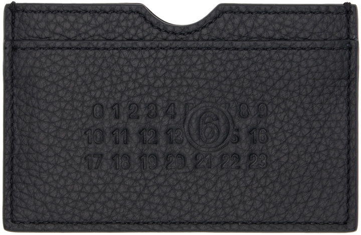 Photo: MM6 Maison Margiela Black Numeric Logo Card Holder