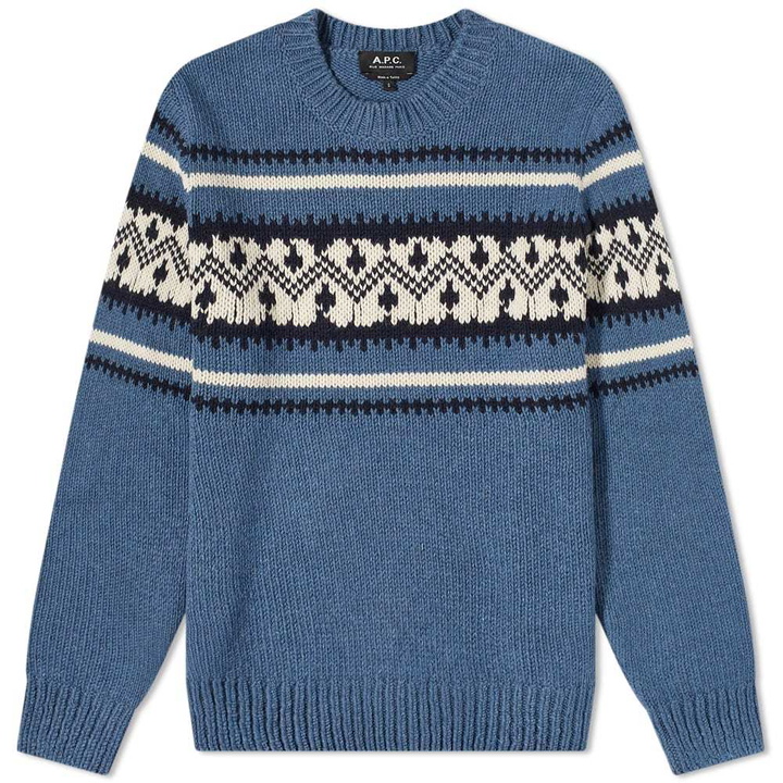 Photo: A.P.C. Franz Fair Isle Crew Knit