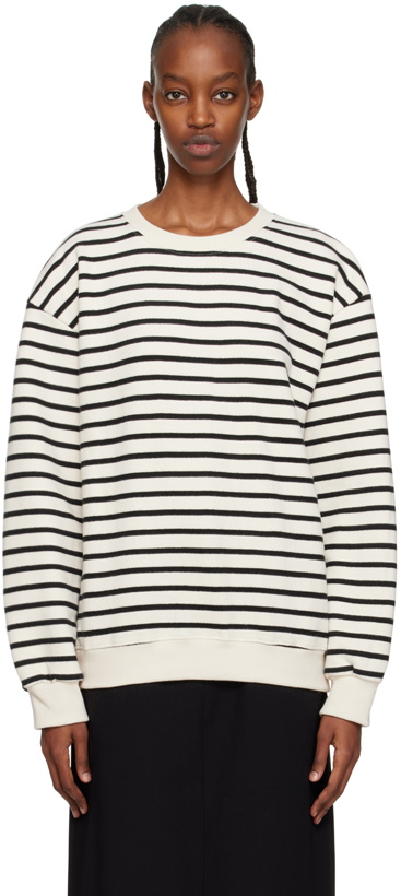 Photo: The Frankie Shop White Striped Sweatshirt