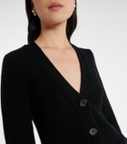 Nina Ricci Ruffled silk-trimmed wool cardigan