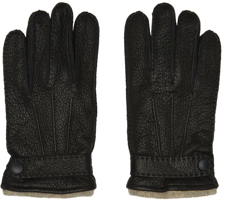 Photo: Wood Wood Black Leather Johan Gloves