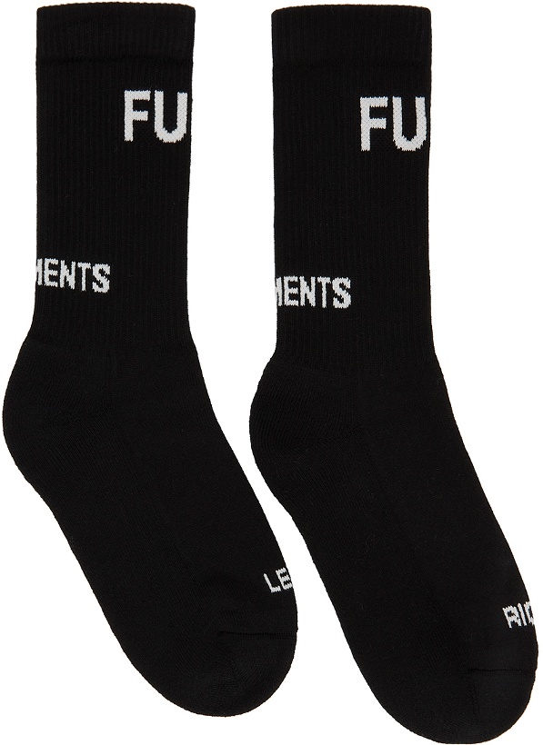 Photo: VETEMENTS Black 'Fuck' Socks