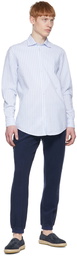 Massimo Alba Blue Cotton Shirt