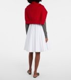 Ami Paris Corolla gathered cotton midi skirt