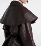 Altuzarra Tim caped leather jacket