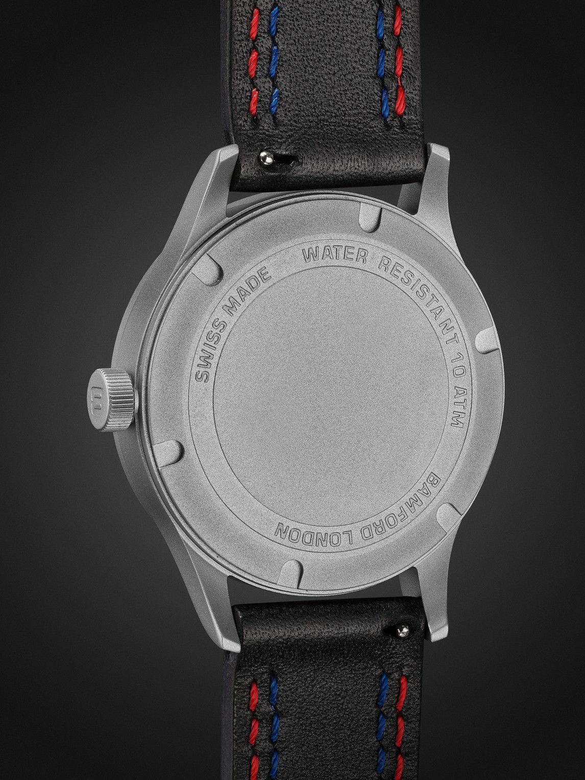 BAMFORD WATCH DEPARTMENT - B80 Modern Automatic 39mm Titanium and Faux Leather Watch, Ref. No. B80 - BLK - YLW - Men