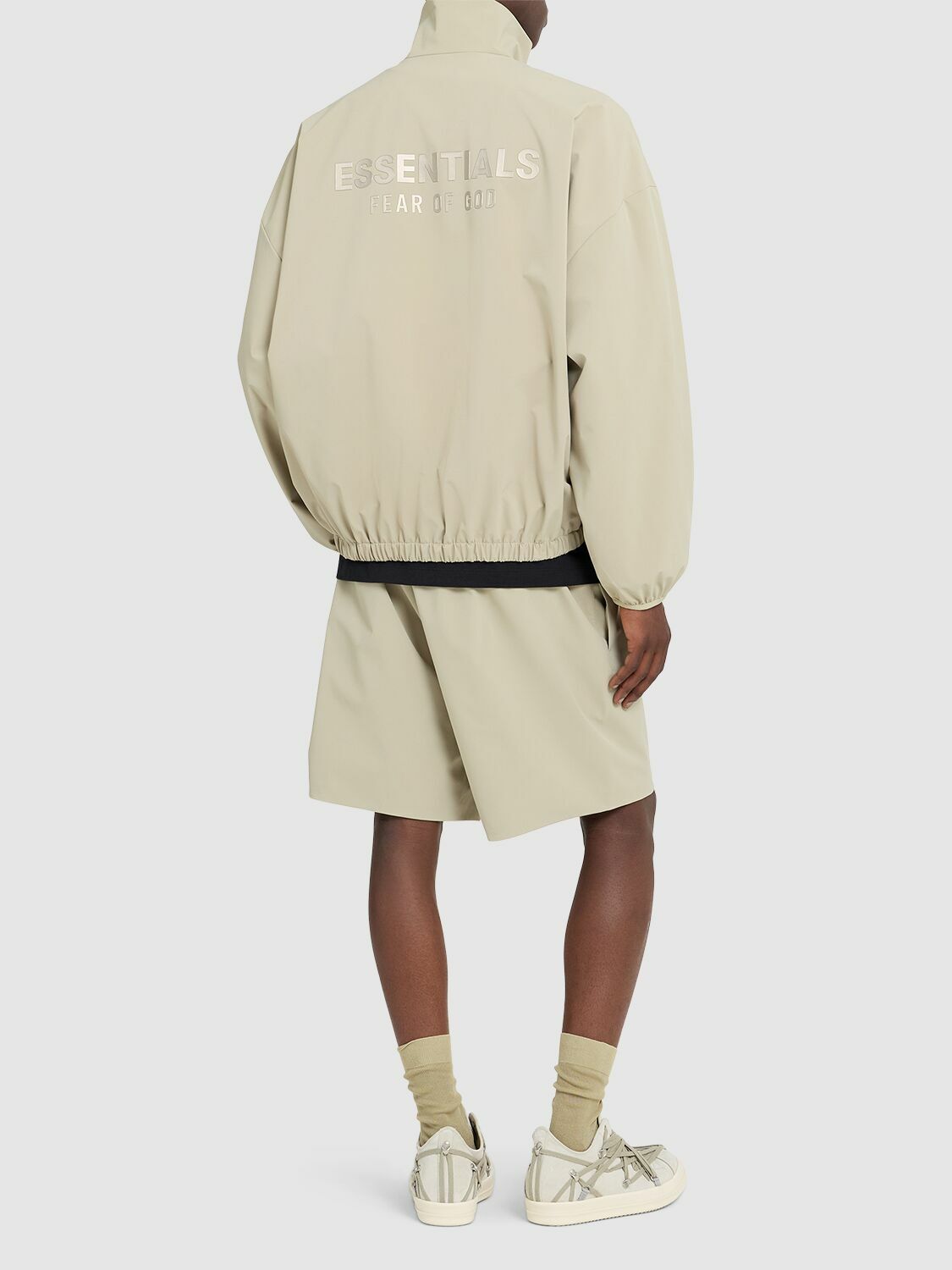 FEAR OF GOD ESSENTIALS Sporty Nylon Half Zip Sweatshirt Fear Of