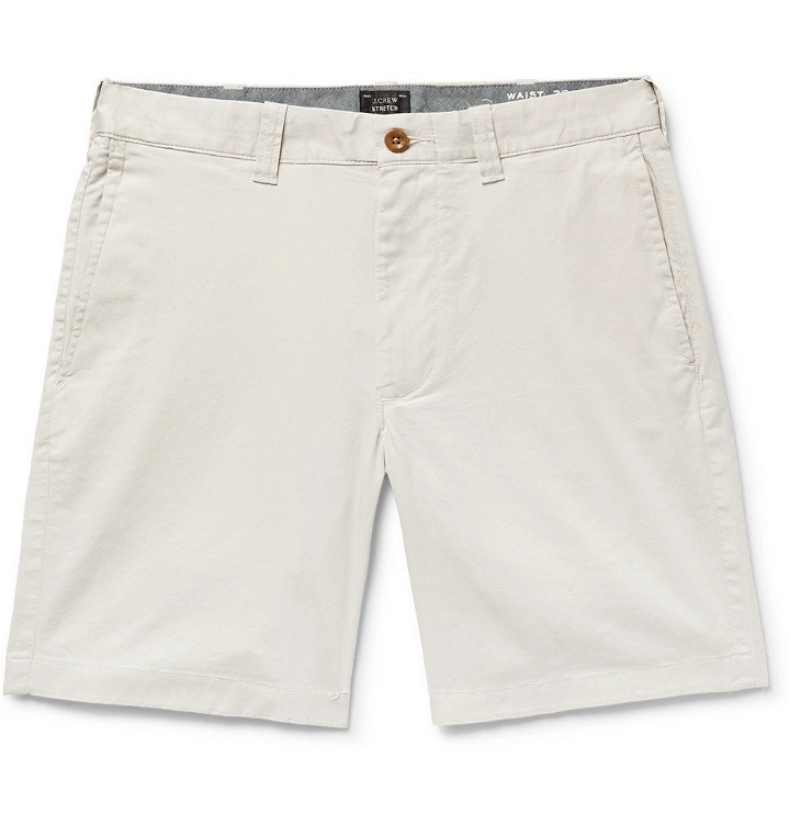 Photo: J.Crew - Slim-Fit Cotton-Blend Twill Shorts - Off-white