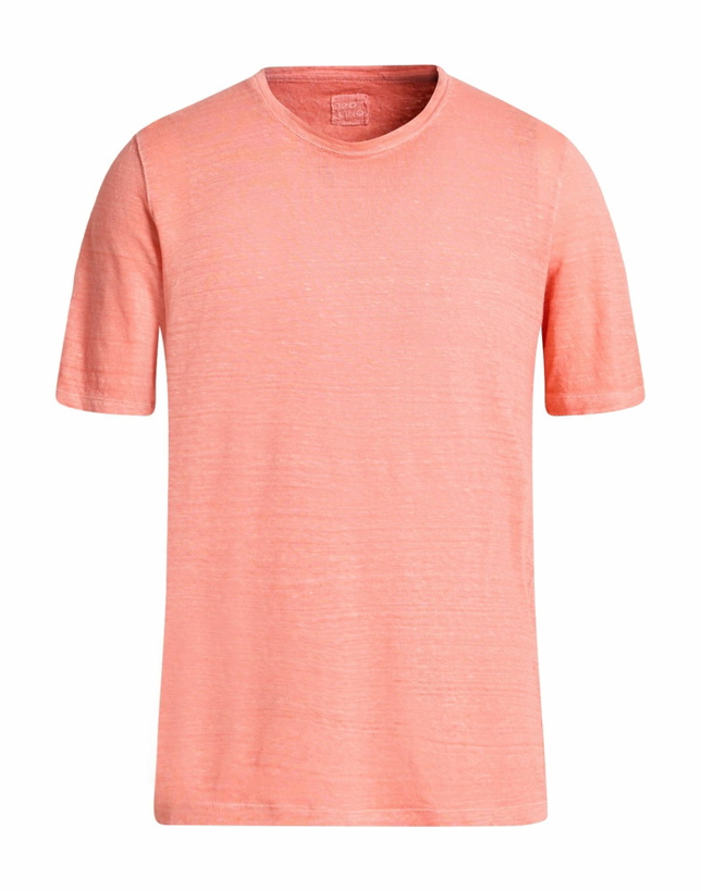 Photo: 120% Lino Mens T-shirt in Salmon pink