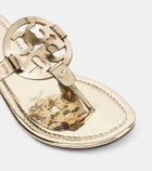 Tory Burch Miller metallic leather thong sandals