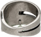 Marine Serre Silver Reassembled Cutlery Ring