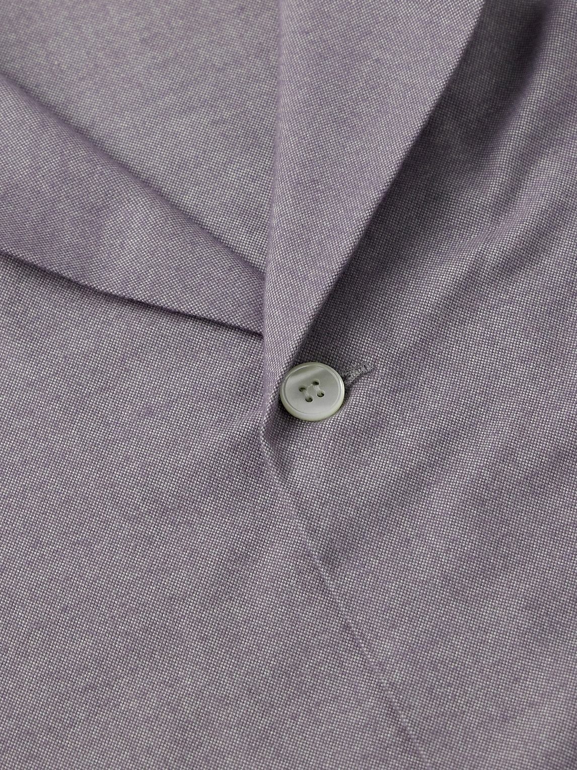 Anderson & Sheppard - Brushed-Cotton Oxford Pyjama Set - Gray