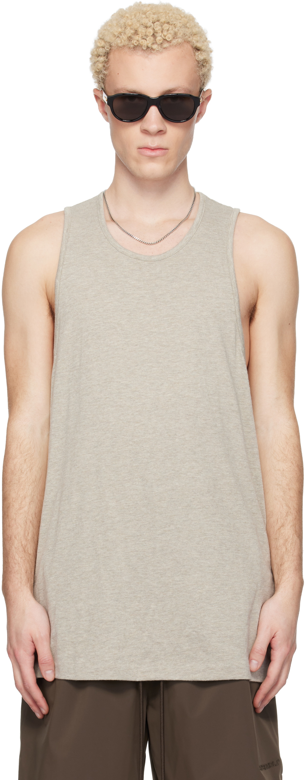 Fear of God ESSENTIALS Taupe Signature Essential Tank Top
