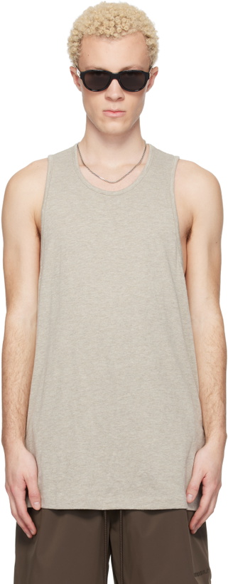 Photo: Fear of God ESSENTIALS Taupe Signature Essential Tank Top