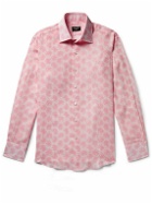Emma Willis - Slim-Fit Printed Linen Shirt - Pink