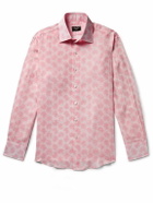 Emma Willis - Slim-Fit Printed Linen Shirt - Pink