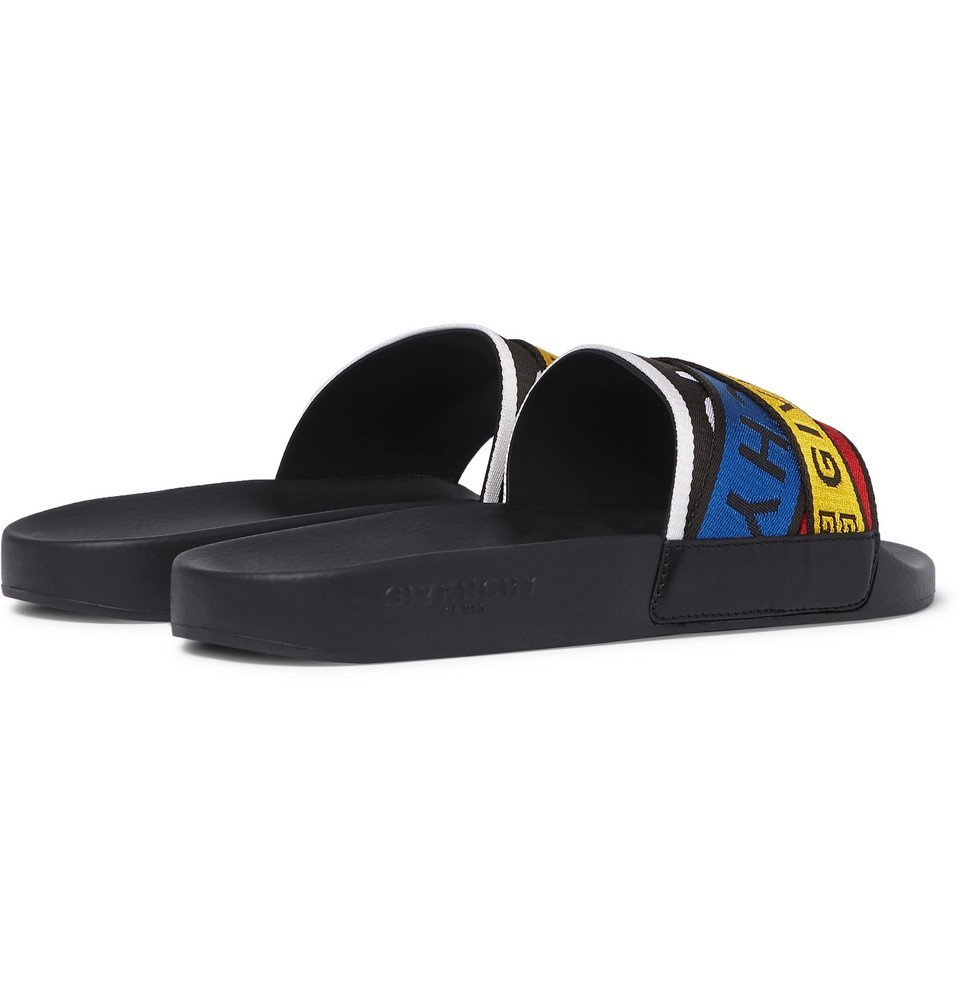 Givenchy multicolor shop logo strap slides