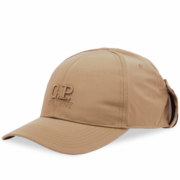 Photo: C.P. Company Men's Logo Goggle Cap in Lead Grey